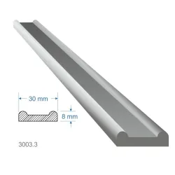 Pásovina plochá B, 30x8x6000mm, čierna S235, cena za 1m Pásovina plochá B, 30x8x6000mm, čierna S235, cena za 1m